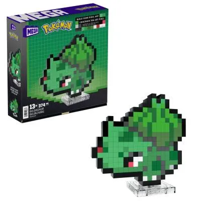 MEGA CONSTRUX KLOCKI 374 el POKEMON BULBASAUR PIXEL ART