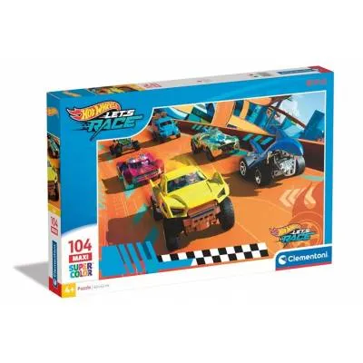 Clementoni puzzle 104 el maxi super kolor hot wheels