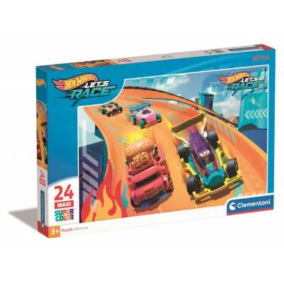 Clementoni puzzle 24 el maxi super kolor hot wheels