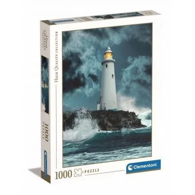 Clementoni puzzle 1000 el hq lightouse in the storm