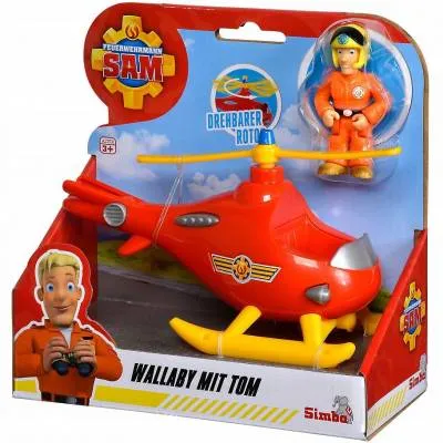 SIMBA STRAŻAK SAM HELIKOPTER WALLABY MINI FIGURKA