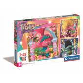 Clementoni puzzle 3x48 square trolls 3