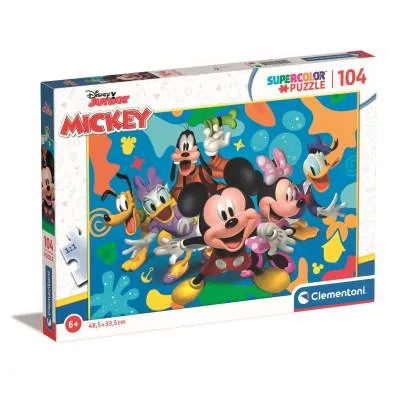 Clementoni puzzle 104 el super kolor disney mickey and friends