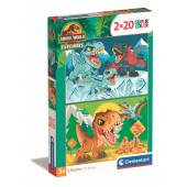 Clementoni puzzle 2x20 el super kolor jurassic world