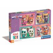 Clementoni puzzle 4w1 72 el super kolor super kitties