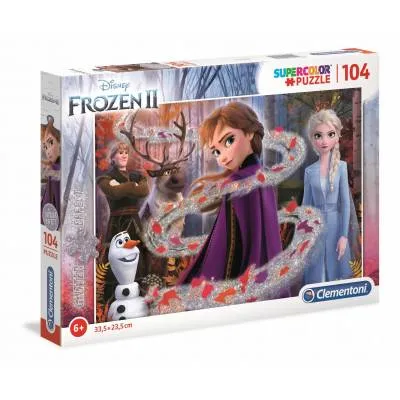 Clementoni puzzle 104 el glitter frozen 2 