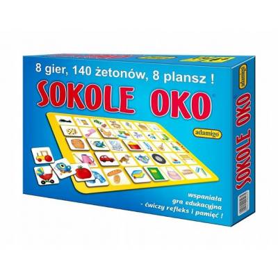 Adamigo sokole oko gra edukacyjna 8 gier