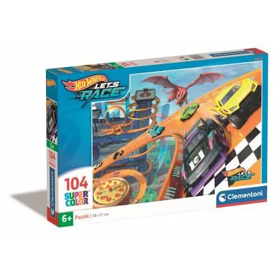 CLEMENTONI puzzle 104 elemnty SuperKolor Hot Wheels 25760