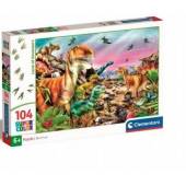 Puzzle Świat Dinozaurów 104 elementów 25768 Clementoni 