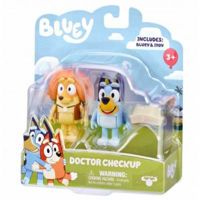 BLUEY figurki bajkowe Blue i Indy Zabawa w lekarza