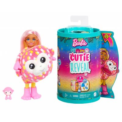 Barbie Cutie Reveal lalka Chelsea Jungle Małpka HKR14