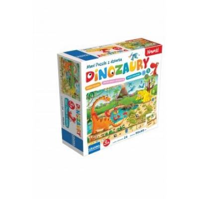 Granna gra maxi puzzle z dziurką dinozaury