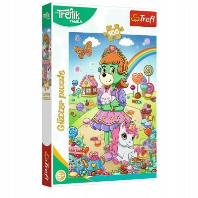 Trefl puzzle 100 el glitter brokatowe trefliki