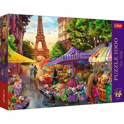 Trefl puzzle 1000 el premium plus tea time targ kwiatowy