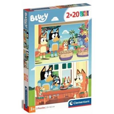 Clementoni puzzle 2x20 el super kolor bluey