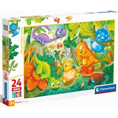 Clementoni puzzle 24 el maxi super kolor dinusie 