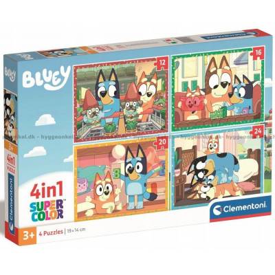 Clementoni puzzle 4w1 super kolor bluey 72 el