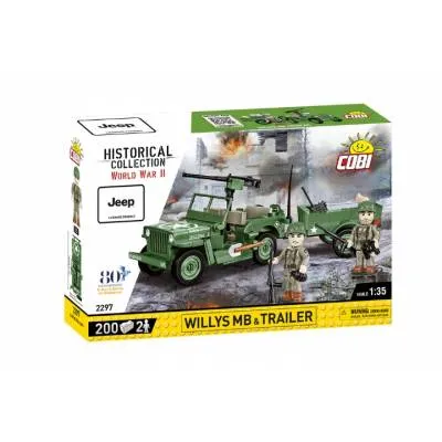 Cobi HC WWII willys mB & trailer