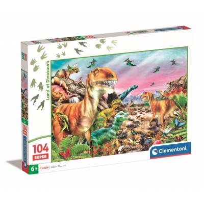 Clementoni puzzle 104 el super kolor Land of dino