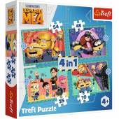 Trefl puzzle 4w1 zwariowane minionki 207 el