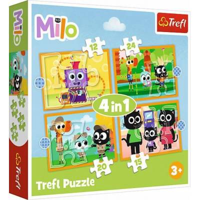 Trefl puzzle 4w1 poznaj milo i jego przyjaciół 207 el