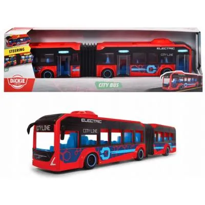 Dickie Autobus przegubowy czerwony Volvo 40cm