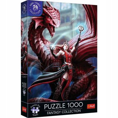 PUZZLE 1000 PremPlus Smok Szkarłatny mag 