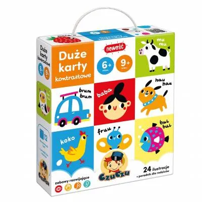 Karty kontrastowe CzuCzu Duże karty 12 kart