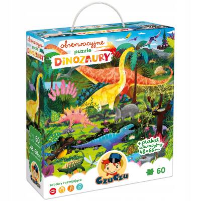 CzuCzu DINOZAURY puzzle obserwacyjne i plakat 4+