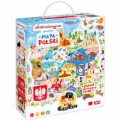 CzuCzu MAPA POLSKI puzzle obserwacyjne, plakat 5+