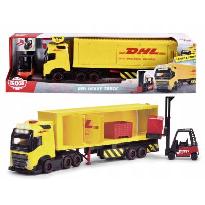 DICKIE Pojazd City Ciężarówka Z Naczepą DHL 35cm