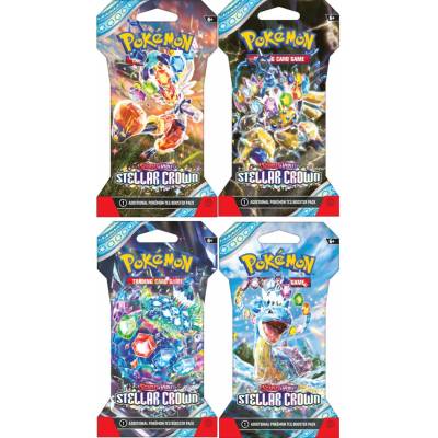 Pokemon TCG: Stellar Crown Sleeved Booster 10 kart