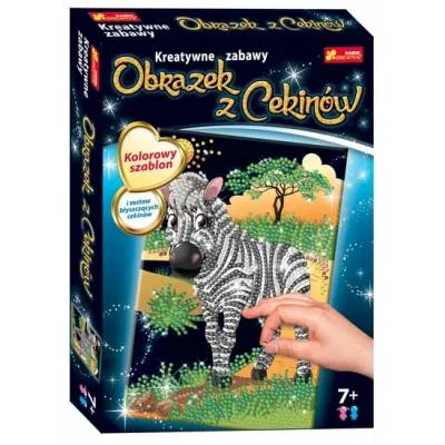 RANOK-CREATIVE Cekinowy obrazek Zebra