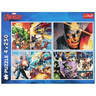 Trefl Puzzle 4x250 el Bohaterskie dni Avenger