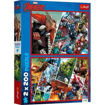 Trefl Puzzle 2x200 el Obrońcy świata Marvel The Avengers 