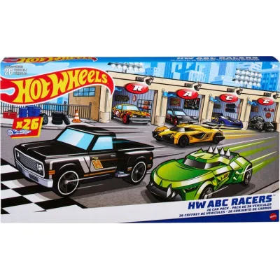 Hot Wheels ABC Racers 26 szt autek z literkami 