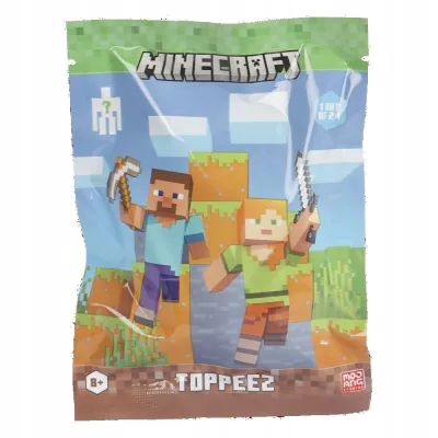 MINECRAFT 3D TOPPEZ- SASZETKA Z FIGURKĄ