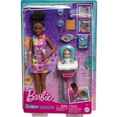 Barbie Lalka opiekunka Skipper i bobas