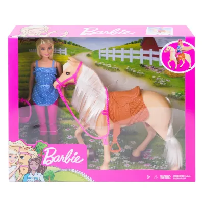 Barbie lalka i koń podstawowy