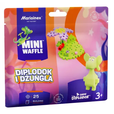 Marioinex Mini waffle Diplodok i Dżungla 25 el