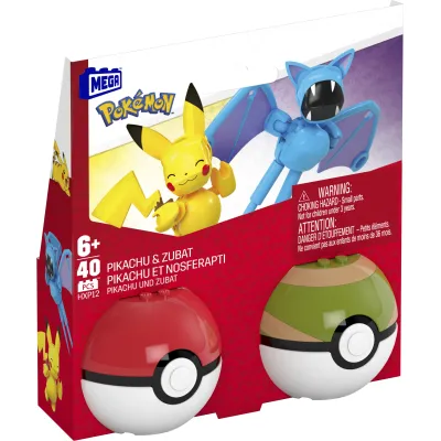 Mega Construx Pokemon Pokeball Pikachu i Zubat