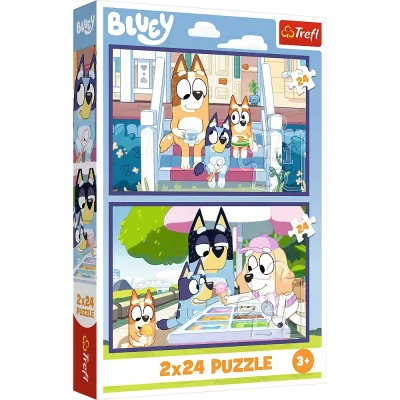 Trefl Puzzle 2x24 el Zabawna Bluey 