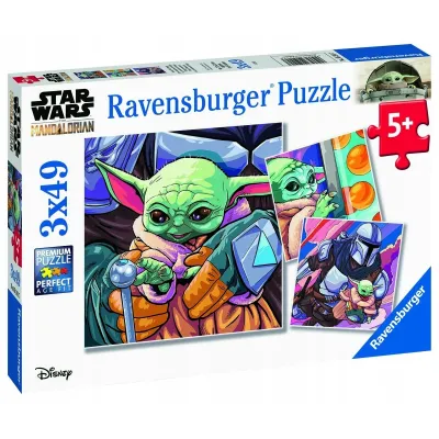 Ravensburger puzzle 3x49 el Mandalorian