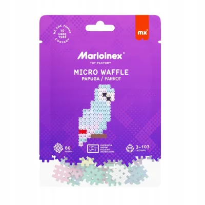 Marioinex Klocki micro waffle 80 el Papuga