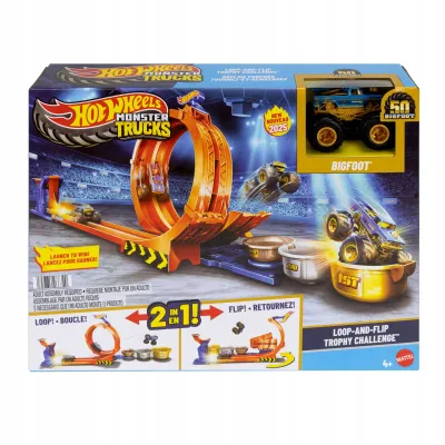 Hot Wheels tor pętla Skok po trofeum 2w1