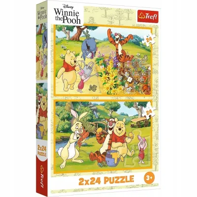 Trefl Puzzle 2x24 el Dzień w ogrodzie Winnie the Pooh