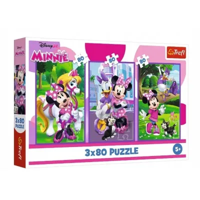 Trefl Puzzle 3x80 el Minnie i przyjaciele