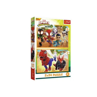 Trefl Puzzle 2x24 el Spidey i dinozaury