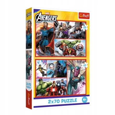 Trefl Puzzle 2x70 el Zostań bohaterem Marvel