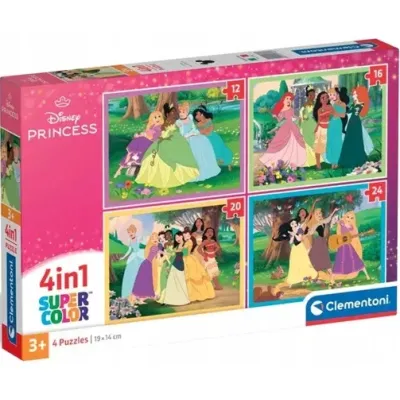 Clementoni Puzzle 4w1 Super Kolor Disney Princess